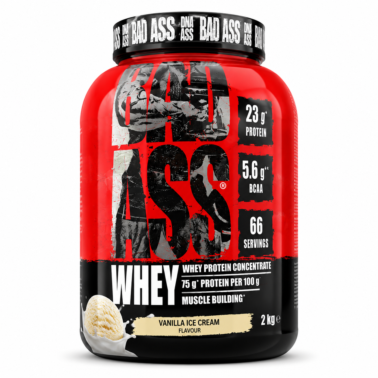 Bad Ass Whey Protein Concentrate Vanilla Ice Cream 2kg