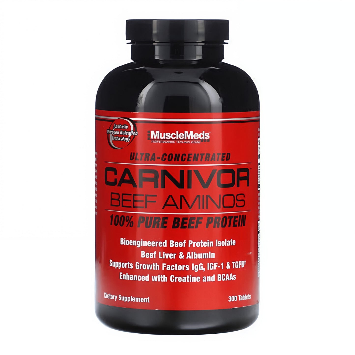 MuscleMeds, Carnivor Beef Aminos, 100% Pure Beef Protein, 300 Tablets