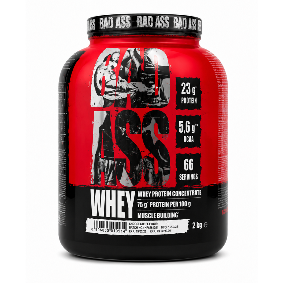 BAD ASS Whey Protein Concentrate 2kg | 23g Protein & 5.6g BCAAs | UAE
