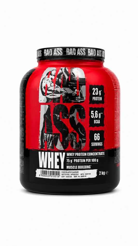 BAD ASS Whey Protein Concentrate 2kg | 23g Protein & 5.6g BCAAs | UAE