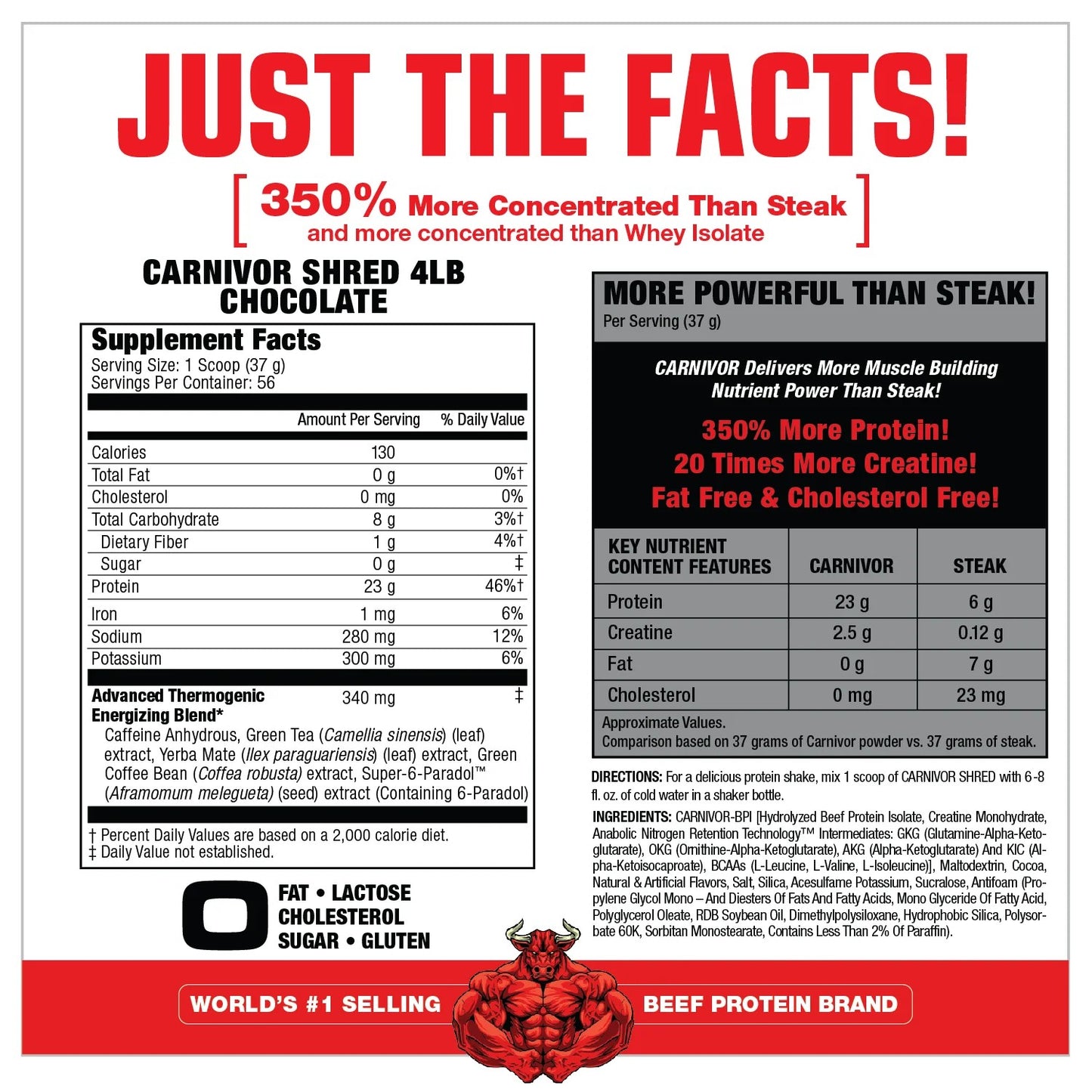 MuscleMeds Carnivor Shred Hydrolyzed Beef Protein Isolate 4.35LB