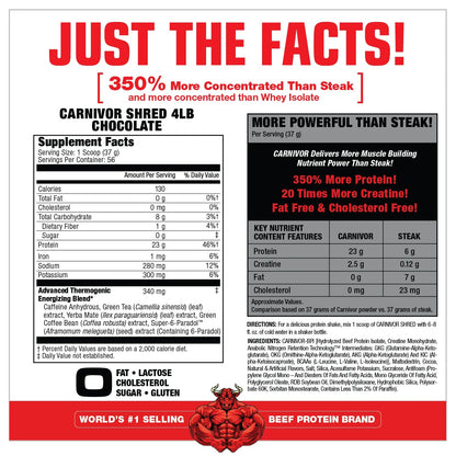 MuscleMeds Carnivor Shred Hydrolyzed Beef Protein Isolate 4.35LB