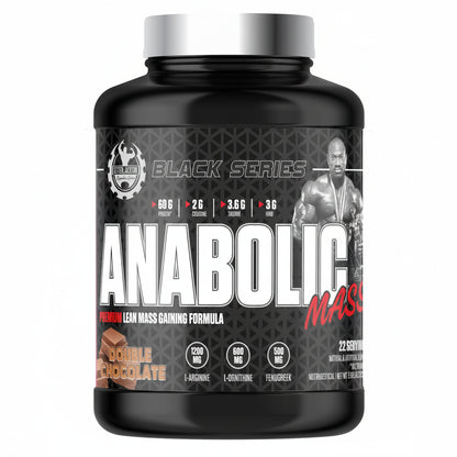 Dexter Jackson Black Series Anabolic Mass Double Chocolate flavor premium lean mass gainer supplement