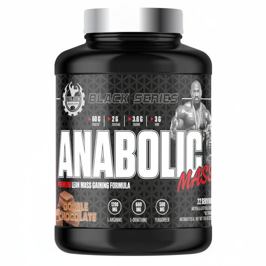 Dexter Jackson Black Series Anabolic Mass Double Chocolate flavor premium lean mass gainer supplement