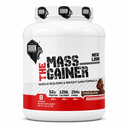 Gibbon Nutrition Mass Gainer Muscle Building and Weight Gain Formula Chocolate 6 lbs