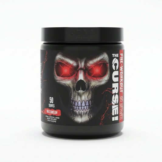 JNX Sports The Curse Pre-Workout Watermelon flavor supplement container 50 servings