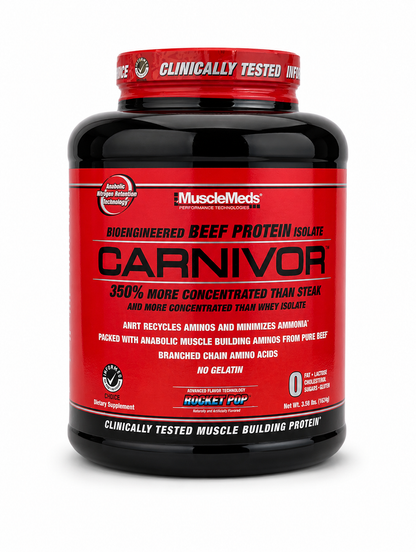 MuscleMeds Carnivor Bioengineered Beef Protein Isolate – Rocket Pop – 3.56 lbs (1624g)