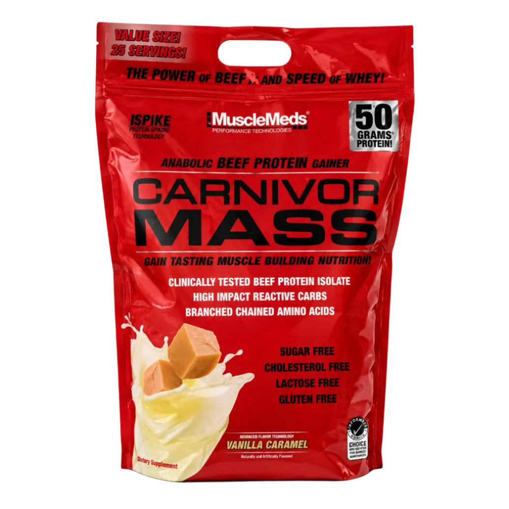 MuscleMeds Carnivor Mass Beef Protein Gainer  Vanilla Caramel