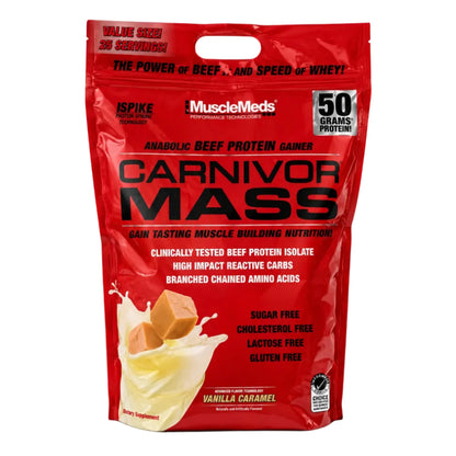 MuscleMeds Carnivor Mass Beef Protein Gainer  Vanilla Caramel