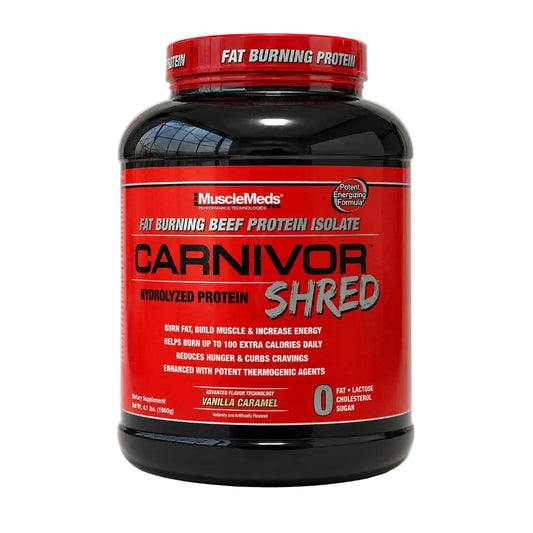 MuscleMeds Carnivor Shred Hydrolyzed Beef Protein Isolate Vanilla Caramel 1.86kg supplement UAE