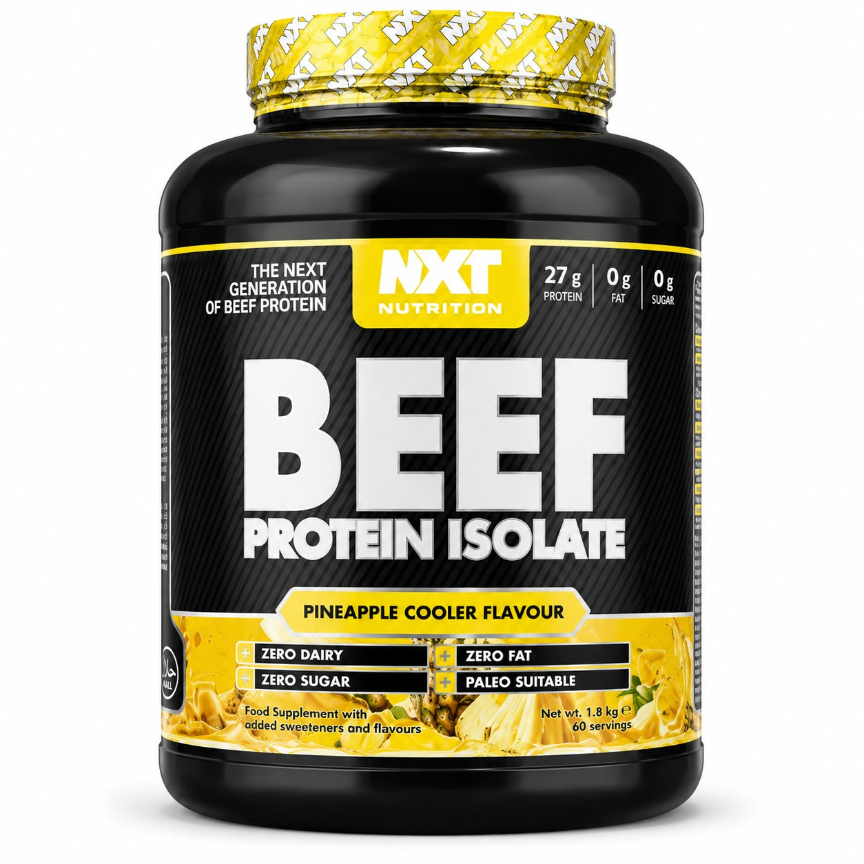 NXT Nutrition Beef Protein Isolate Pineapple Cooler 1.8kg high protein supplement UAE