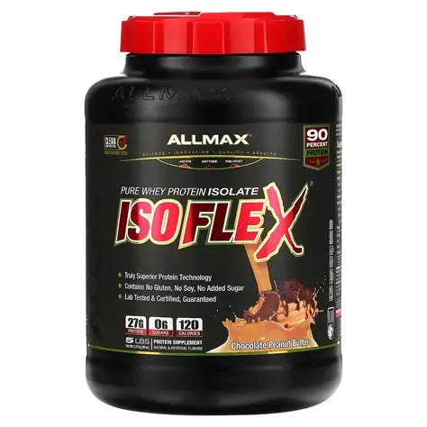 ALLMAX Nutrition - ISOFLEX - 100% Ultra Pure Whey Protein Isolate - Chocolate Peanut Butter -5 lbs