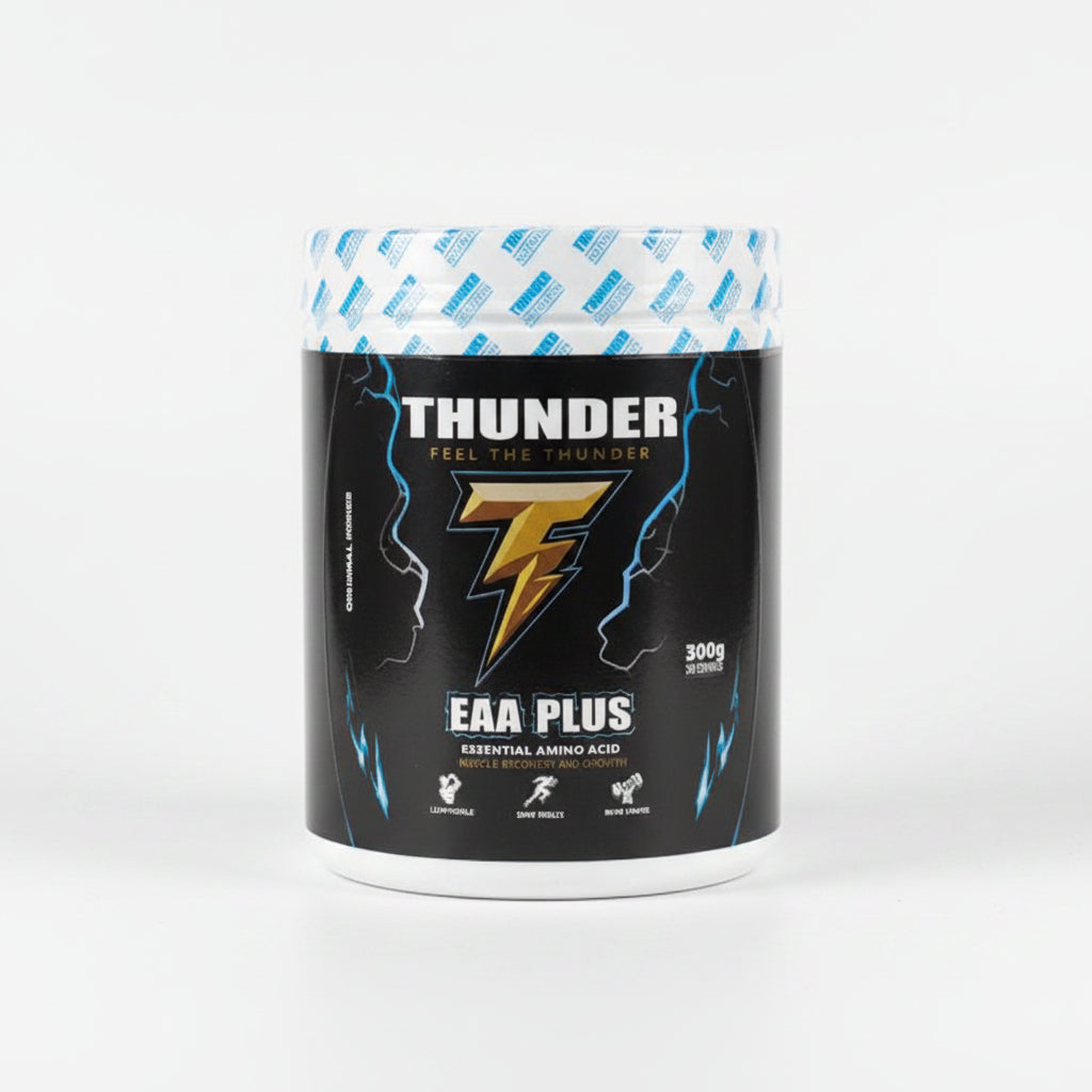 Thunder Nutrition EAA Plus Essential Amino Acid Supplement 300g container