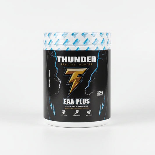 Thunder Nutrition EAA Plus Essential Amino Acid Supplement 300g container